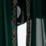 Hand-stitched Elegant Green Palestine Scarf - Image 2
