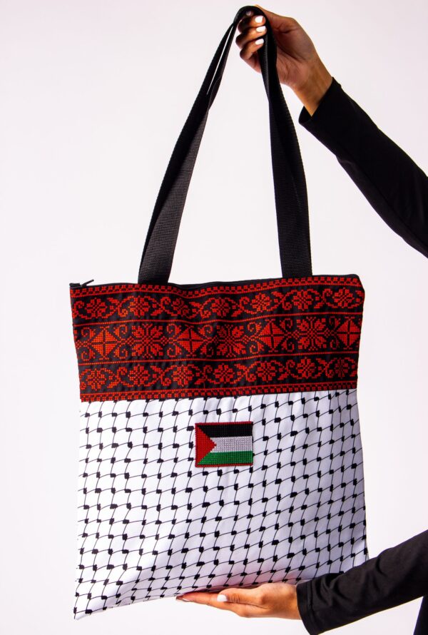Hand-crafted Palestine Flag Tote Bag - Image 2