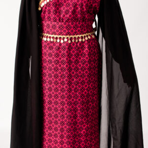 Palestinian Traditional Thobe - Tatreez Dress with Shroud