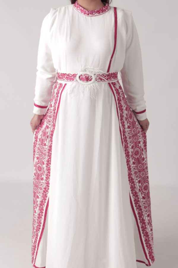 Elegant Palestinian Embroidered Bridal Dress