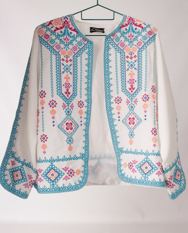 Palestinian Childrens Blue Tatreez Embroidered Jacket