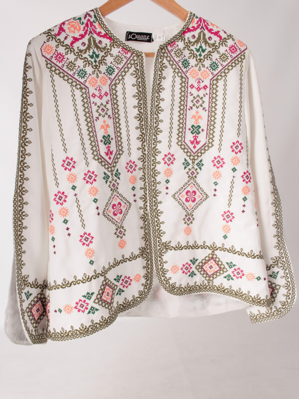 Palestinian Childrens Sage Tatreez Embroidered Jacket