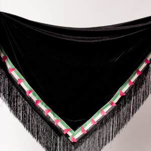 Large Scarf With Palestine Flag Boarder Design