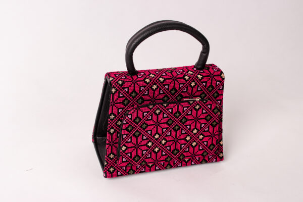 Red Floral Tatreez Handbag - Image 2