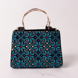 Blue Floral Tatreez Handbag